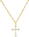 Cross Necklace for Women,Double Cross Necklace 14K Gold Plated Cross Pendant Necklace Dainty Gold Cross Necklaces for Women Trendy Small Cross Charm Necklace Simple Cute Choker Necklaces Gold Jewery
