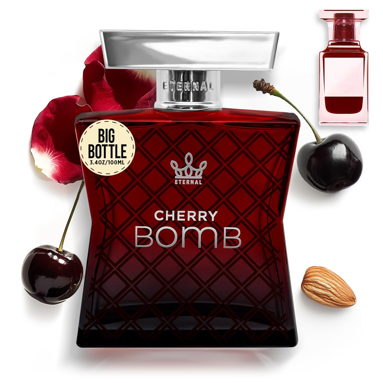 - Eternal Cherry Bomb - Inspired by Lost Luxury Cherry Perfume - 3.4 Oz (100Ml) - Eau De Parfum - Long-Lasting - Vegan - Clean Ingredients - Unisex Perfume - 2000 Sprays per Bottle