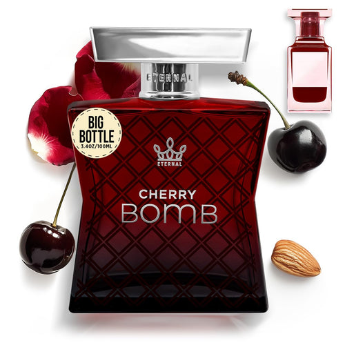 - Eternal Cherry Bomb - Inspired by Lost Luxury Cherry Perfume - 3.4 Oz (100Ml) - Eau De Parfum - Long-Lasting - Vegan - Clean Ingredients - Unisex Perfume - 2000 Sprays per Bottle