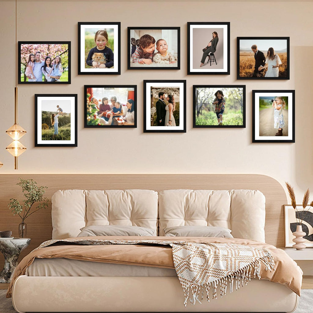 8x10 Picture Frames Set of 2 – Black Wall or Tabletop Display