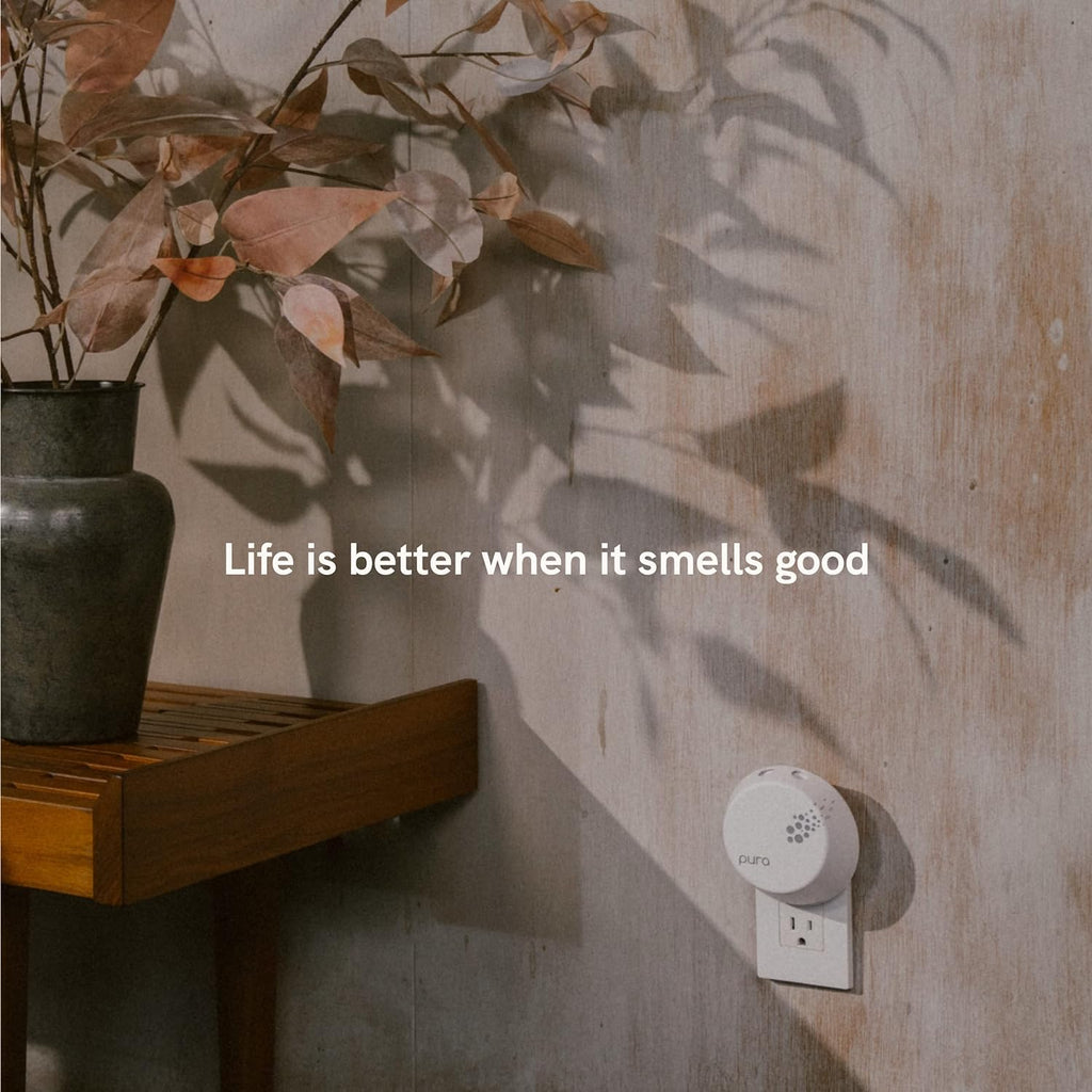 Smart Home Air Diffuser - Smart Air Diffuser - up to 120-Hours of Luxury Fragrance per Refill - Spring & Summer Fragrance - 2 Pack, Linens & Surf