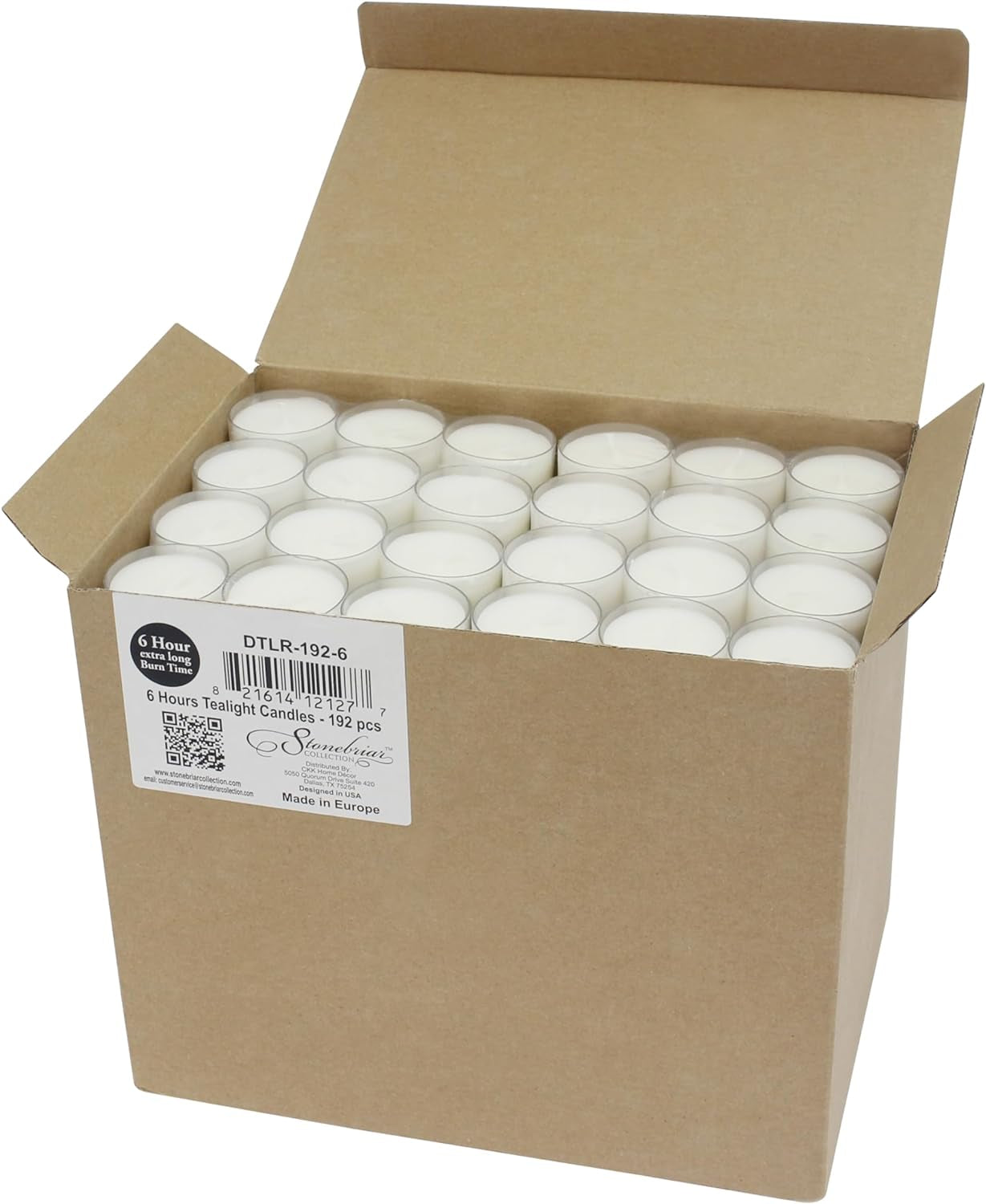 96 Pack Unscented White Tealight Candles – 6-7 Hour Burn