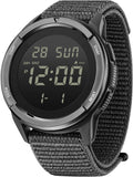 Digital Watch Military Watches for Men Black Tactical Sports Waterproof Men'S Women'S Wrist Watch with LED Backlight Nylon Band Stopwatch,Green