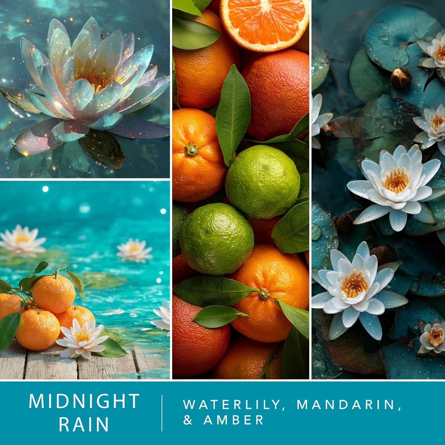Midnight Rain Fragrance Oil Plug in Air Freshener Refills 3-Pack - Works with  Wall Plugs, Long-Lasting Home Fragrance, 0.8 Fl Oz Each, Packaging May Vary