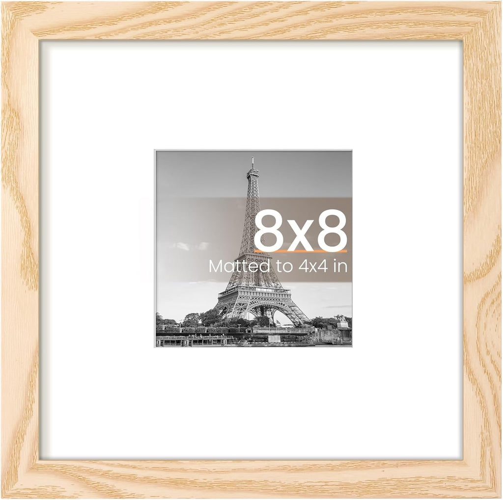 8.5x11 Black Picture Frame – Wall Hanging Display with Mat