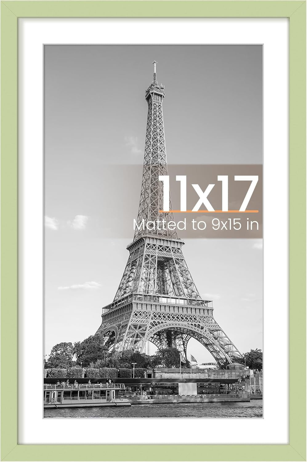 8.5x11 Black Picture Frame – Wall Hanging Display with Mat