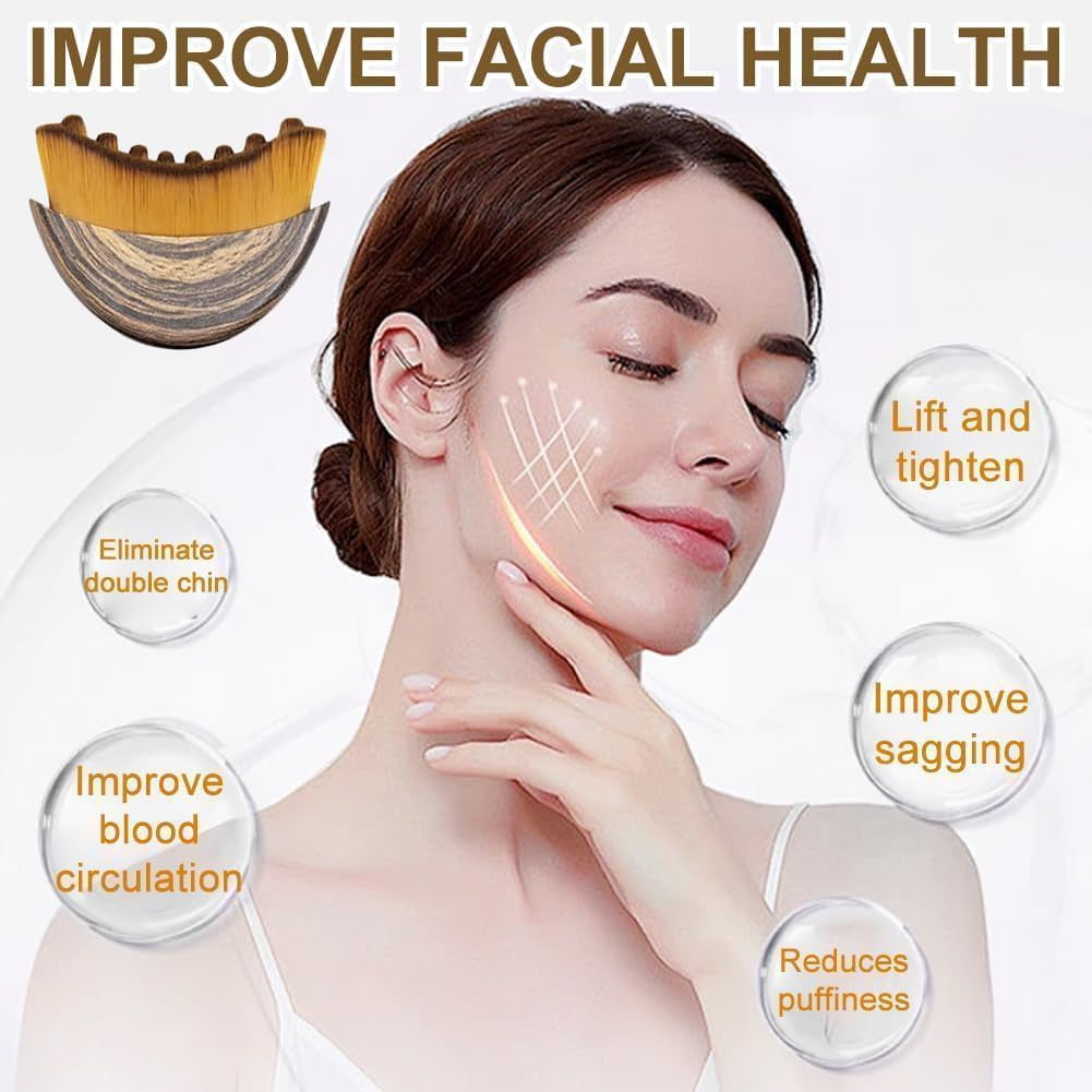 New Lymphatic Contour Face Brush，Lymphatic Face Brush for Sculpting – Anti-Puffiness Detox & Lift Improves Skin Glow，Ergonomically Designed to Fit the Skin Precisely and Relieve Fatigue