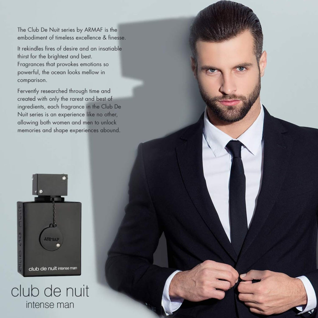 Club De Nuit Intense Man EDT Men New in Box, Black , 3.6 Fl Oz