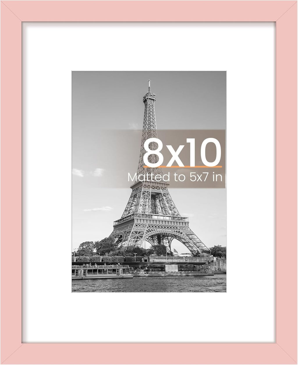 8.5x11 Black Picture Frame – Wall Hanging Display with Mat