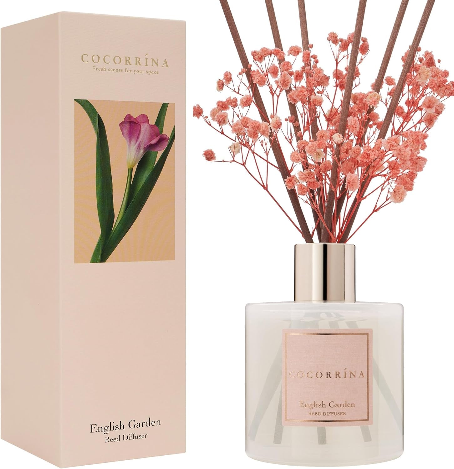Reed Diffuser Sets, 6.7 Fl Oz. Black Forest Diffuser with Sticks Home Fragrance Reed Diffuser for Bathroom Shelf Decor