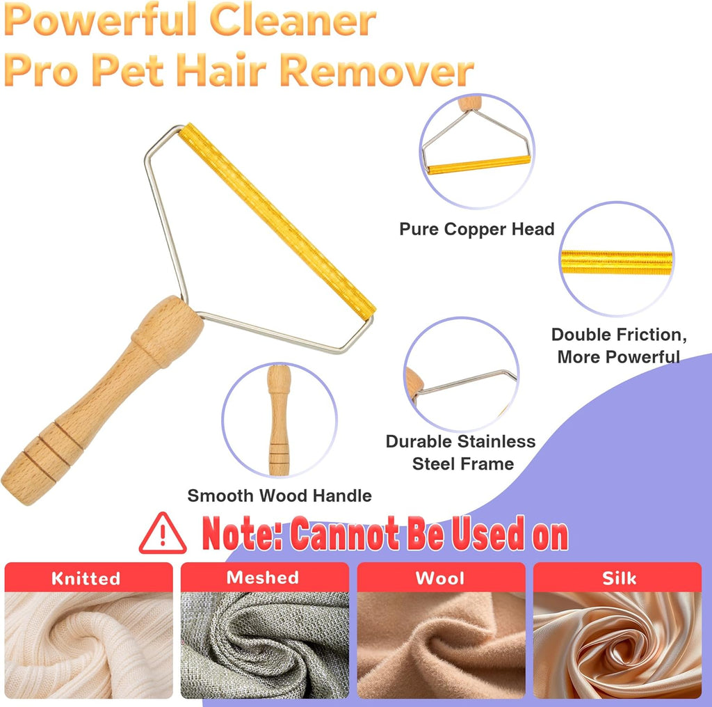 4 Pack Pet Hair Removal Tool, Cleaner Pro Pet Hair Remover for Cat and Dog, Reusable Carpet Scraper Lint Remover, Lint Shaver for Couch, Carpet, Clothing, Bedding, Car, Furniture, Pet Towers