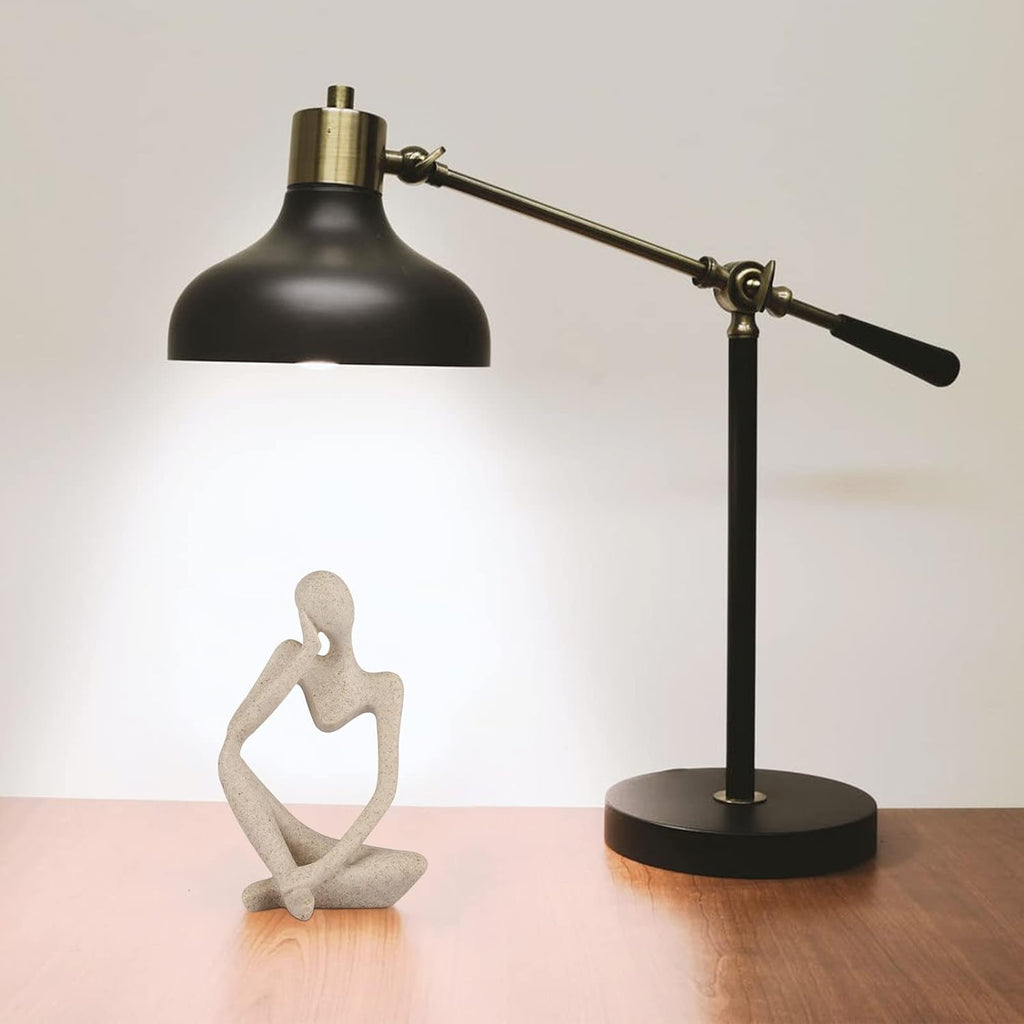 Abstract Thinker Resin Sculpture – Sandstone Home Decor