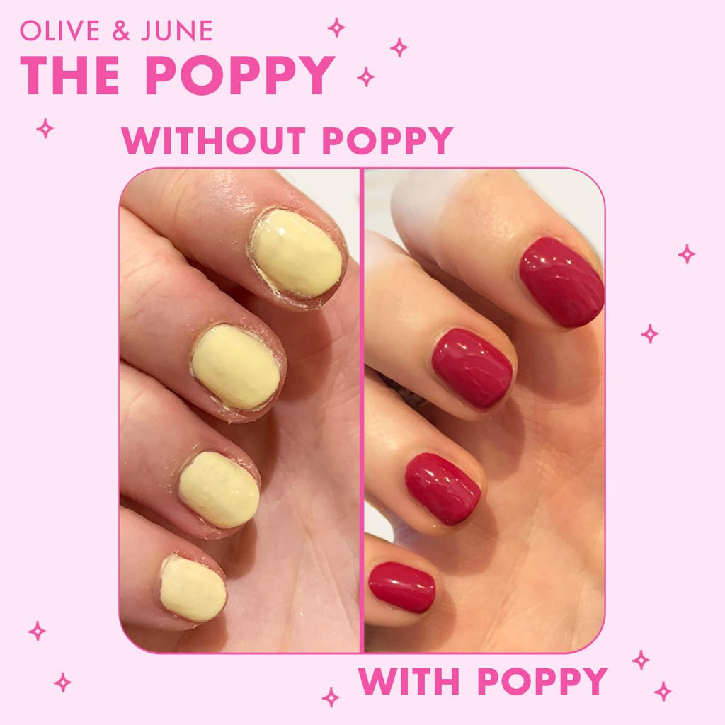 - the Poppy Universal Nail Polish Bottle Handle | Paint with Both Hands | Ergonomic Grip for Neat, Easy, Steady At-Home Manicures | Soft Silicone | Fits Any Bottle | Patented Design