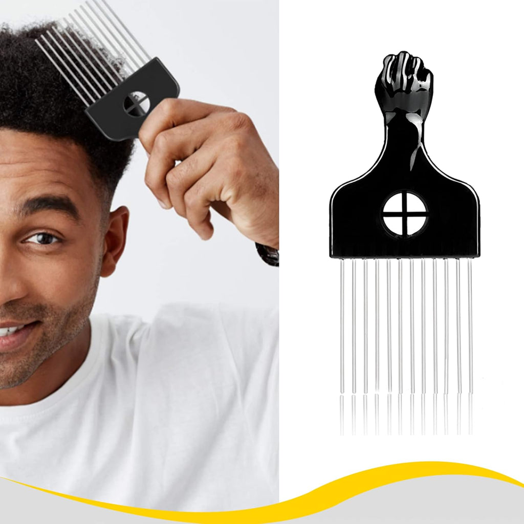 Curl Sponge Set with Glove, Metal Brush Pick and Twist Comb for Men and Women