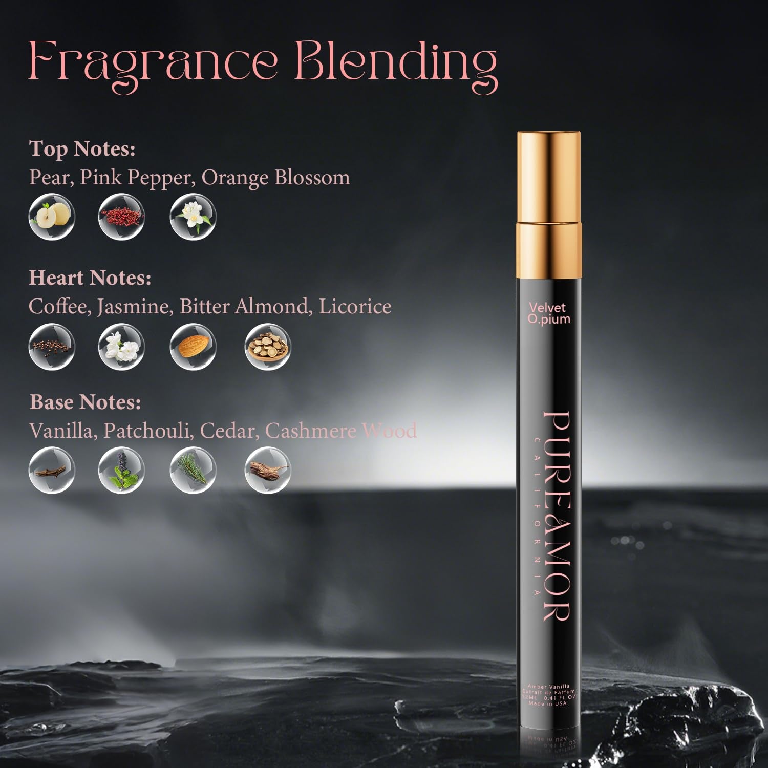 Pheromones Perfumes for Women, Amber Vanilla Perfume, Long Lasting Eau De Parfum, Premium Sent Blend Cologne for Men & Women, 0.41 Fl.Oz Travel Size Perfumes Spray