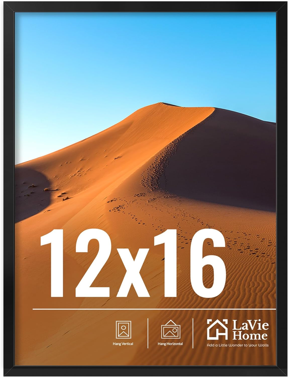 11x14 Black Picture Frame – Wall Display Classic Collection
