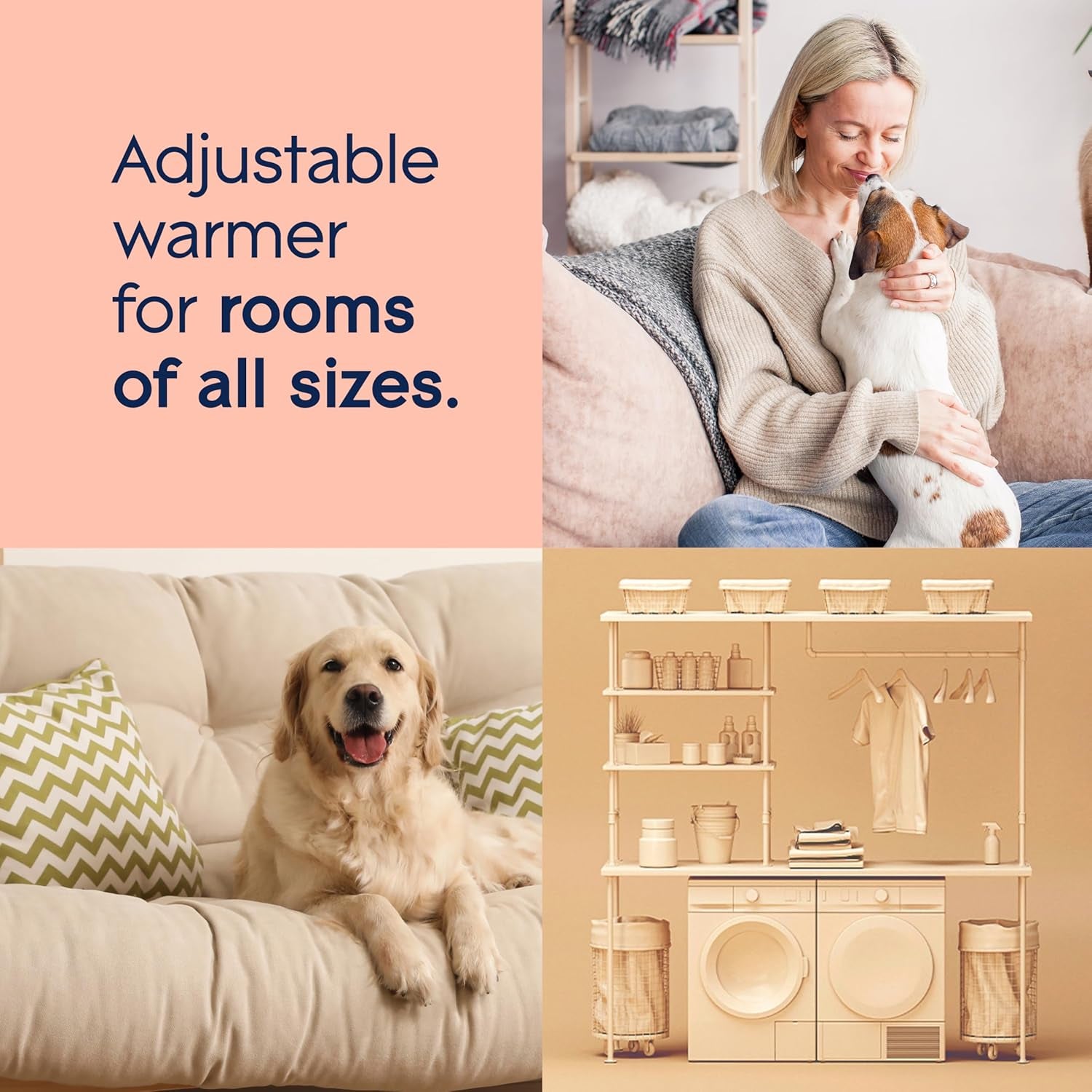 Plugins Refills Air Freshener Starter Kit, Pet Fresh Scent, Scented and Essential Oils for Home and Bathroom, 0.67 Fl Oz, 1 Warmer + 1 Refill