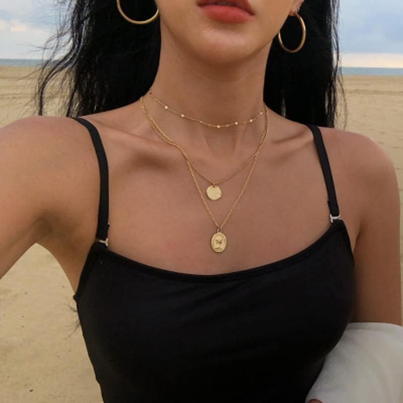 60 PCS Gold Jewelry Set with Multi-Layered Bracelet Necklace, Dangle Earrings, Stackable Ring for Women Valentine Anniversary Jewelry Pack Gifts for Her