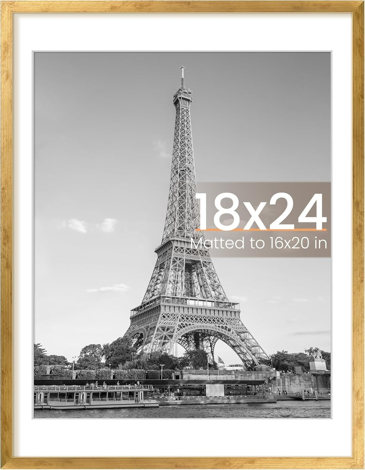 8.5x11 Black Picture Frame – Wall Hanging Display with Mat