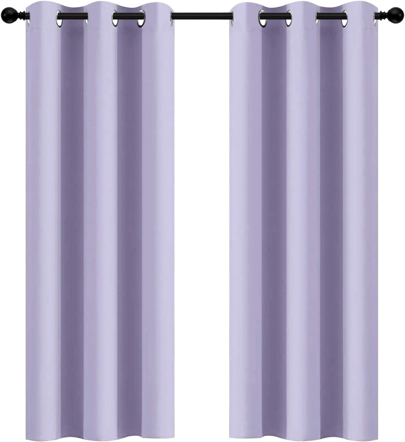 Room Darkening Gray Blackout Curtains 84 Inch Long Light Blocking Thermal Insulated Window Treatment Grommet Drapes for Bedroom Living Room, 52W X 84L, Grey Curtains, 2 Panels