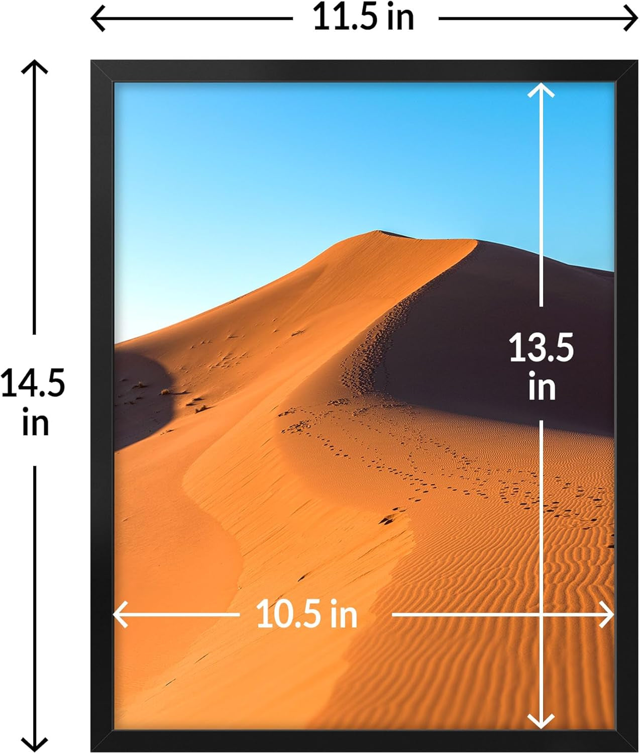 11x14 Black Picture Frame – Wall Display Classic Collection