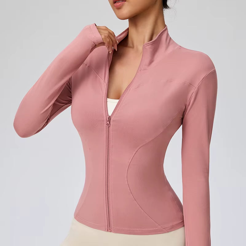 2025 Fall Pilates Quick-Dry Athletic Jacket for Women - Ideal for Gym Workouts & Outdoor Running