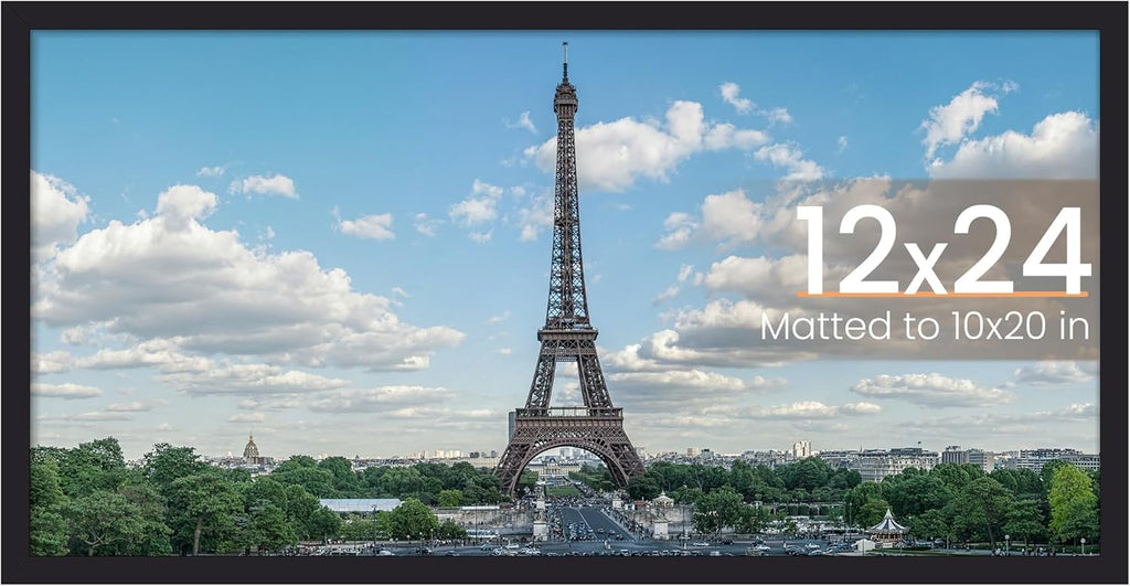 11x14 Black Picture Frame – Wall Hanging with Mat Option