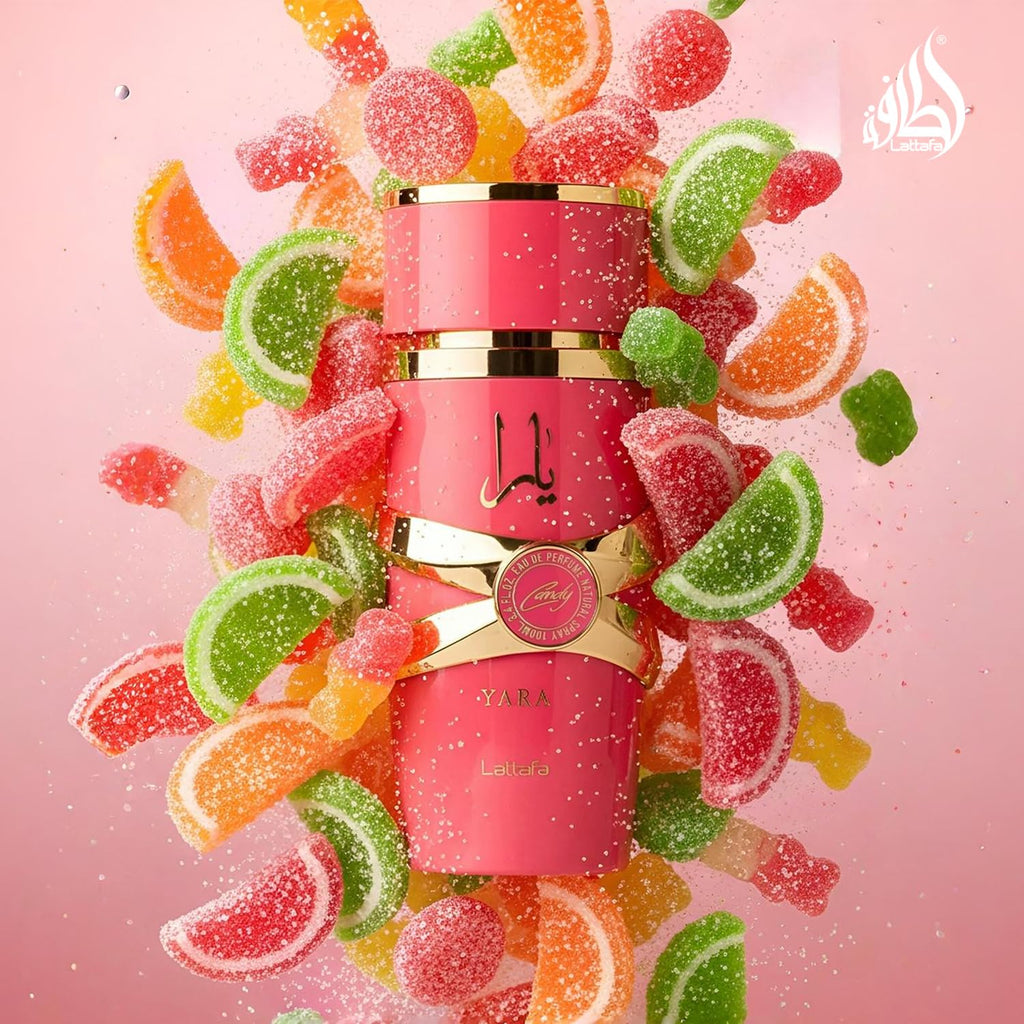 Yara Candy - Vanilla, Fruity, Citrus, Floral - Eau De Parfum Long-Lasting Fragrance for Women, 3.40 Ounce / 100 Ml
