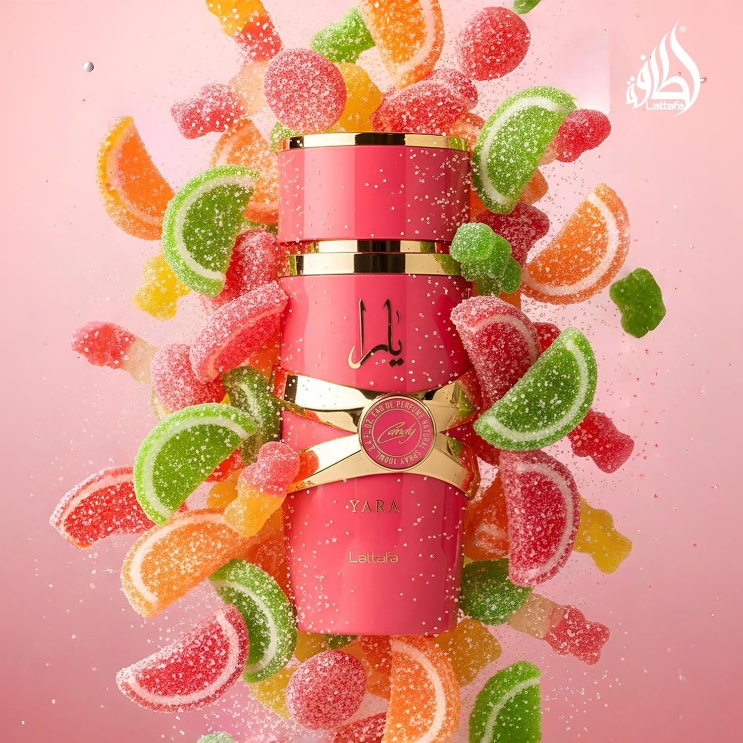 Yara Candy - Vanilla, Fruity, Citrus, Floral - Eau De Parfum Long-Lasting Fragrance for Women, 3.40 Ounce / 100 Ml