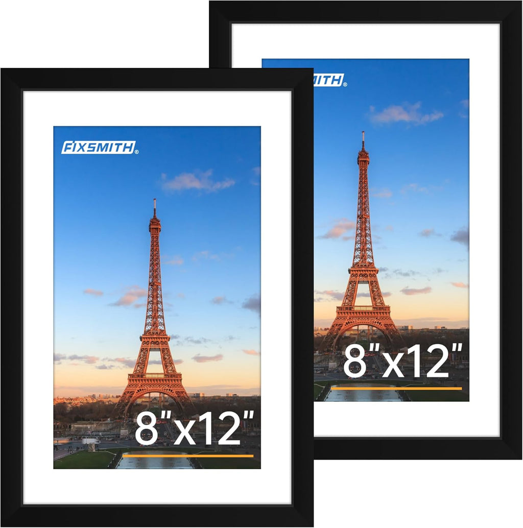 8x10 Picture Frames Set of 2 – Black Wall or Tabletop Display