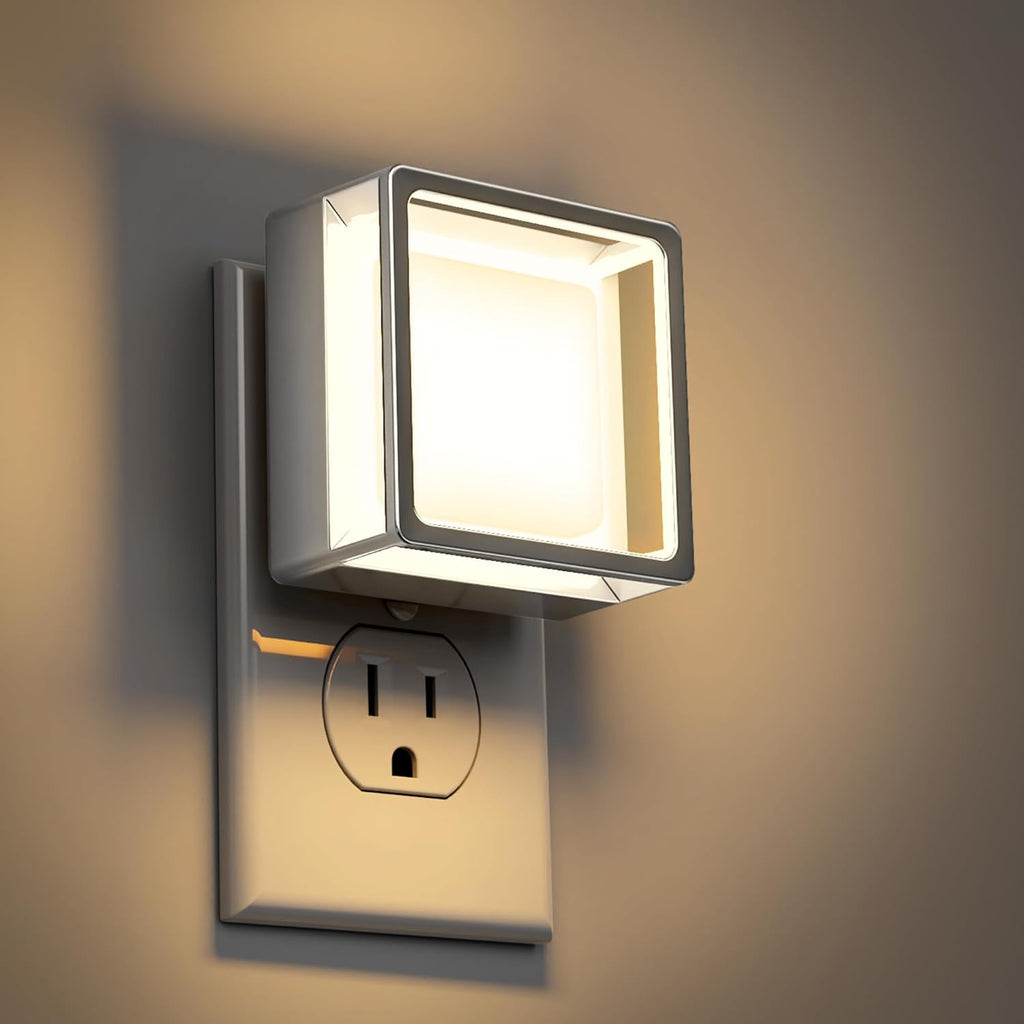 LED Night Light 2 Pack – Dusk to Dawn Sensor, Dimmable Soft White