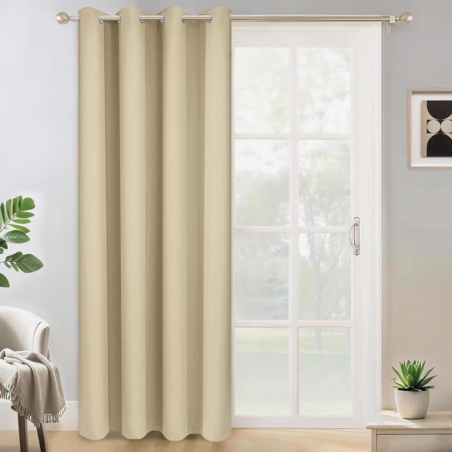 Room Darkening Gray Blackout Curtains 84 Inch Long Light Blocking Thermal Insulated Window Treatment Grommet Drapes for Bedroom Living Room, 52W X 84L, Grey Curtains, 2 Panels