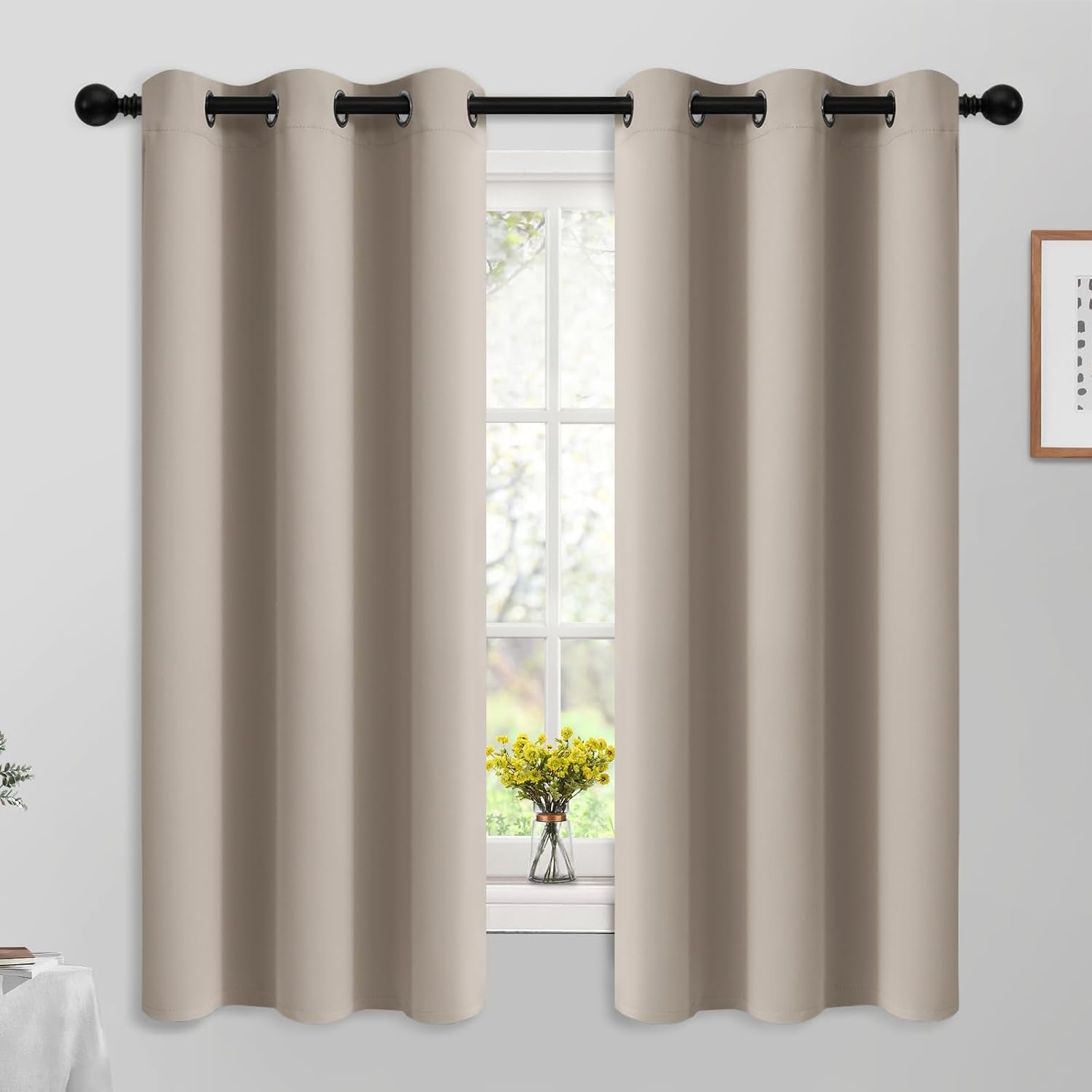 Room Darkening Gray Blackout Curtains 84 Inch Long Light Blocking Thermal Insulated Window Treatment Grommet Drapes for Bedroom Living Room, 52W X 84L, Grey Curtains, 2 Panels