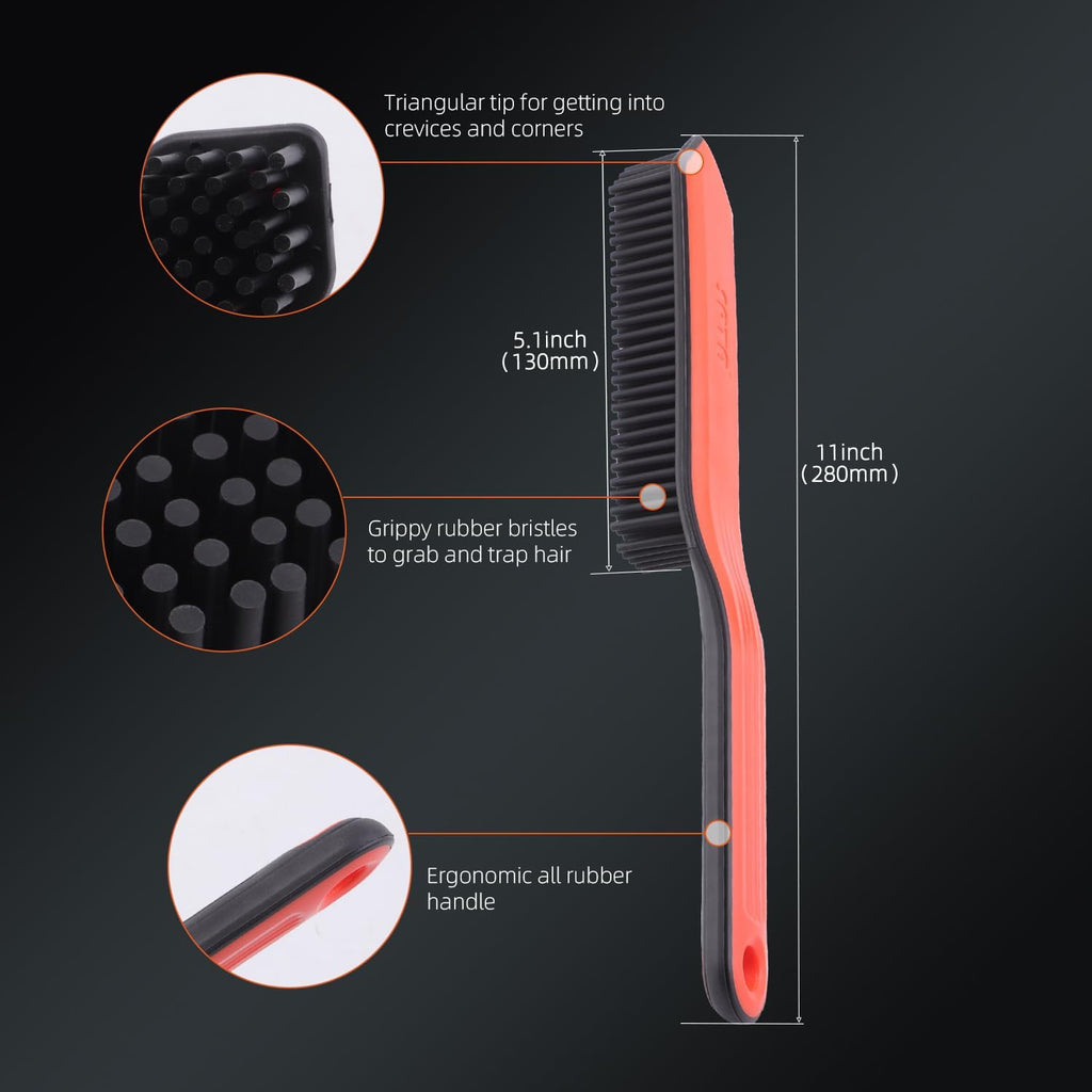 Pet Hair Brush, 2Pcs Pet Hair Removal Brush,Triangular Wedge Tip,Rubber Bristles to Trap and Remove Hair,Metal-Free Design,Ergonomic Design Great for Cars,Trucks,Suvs,Rvs, Home,Furniture&More