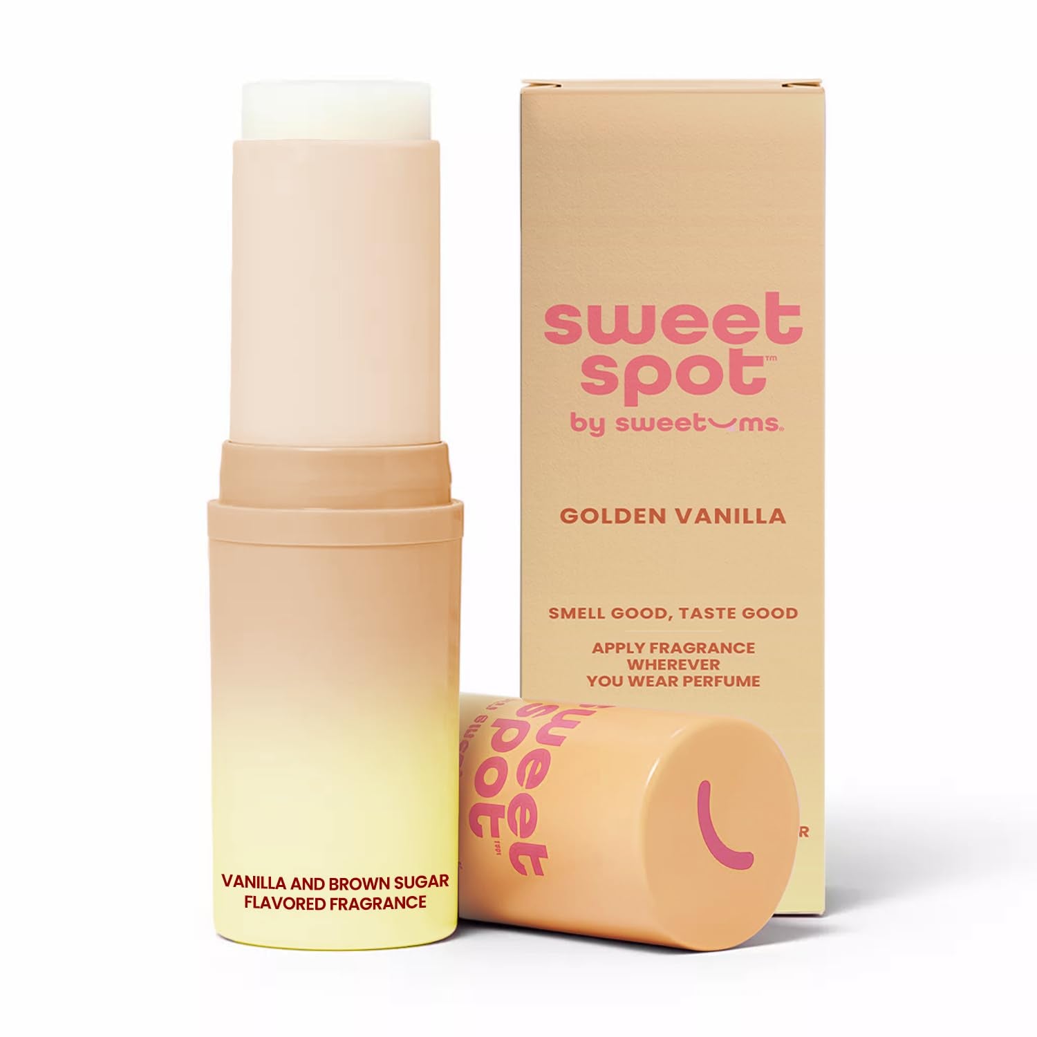 Sweetspot Flavored Solid Perfume Stick, Portable Travel Perfumes for Women, Long Lasting Fragrances, Non Sticky Formula, Natural Ingredients, Fragrance Stick (Strawberries & Cream)