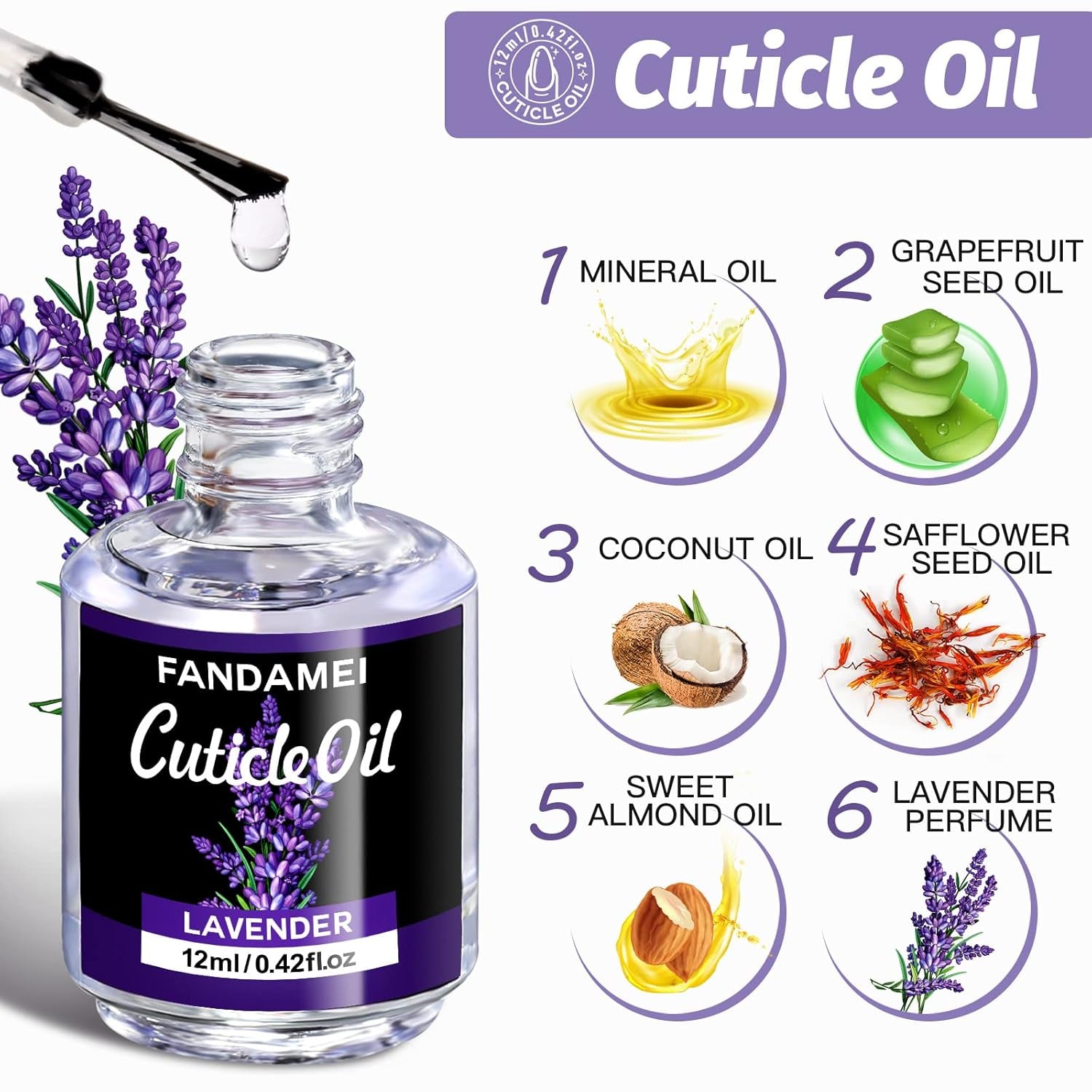 Nail Files and Buffers, Nail Cuticle Remover Kit with Nail File, Nail Buffer, Nail Buffer Block, Cuticle Nipper, Cuticle Pusher, Cuticle Peeler. Nail Cuticle Oil Lavender for Nail Care