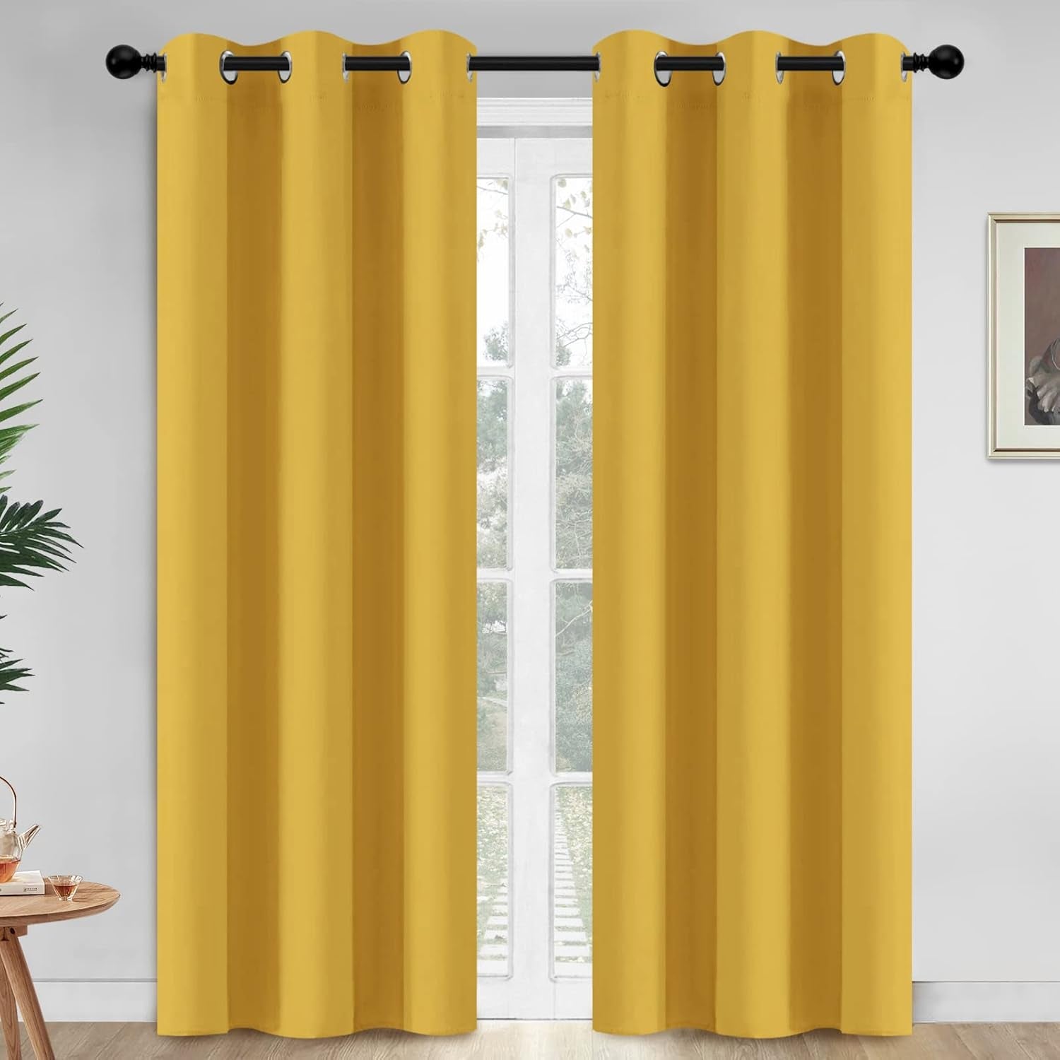 Room Darkening Gray Blackout Curtains 84 Inch Long Light Blocking Thermal Insulated Window Treatment Grommet Drapes for Bedroom Living Room, 52W X 84L, Grey Curtains, 2 Panels