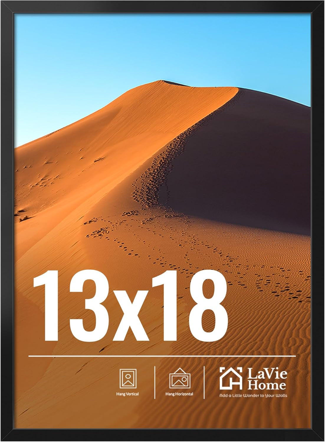 11x14 Black Picture Frame – Wall Display Classic Collection