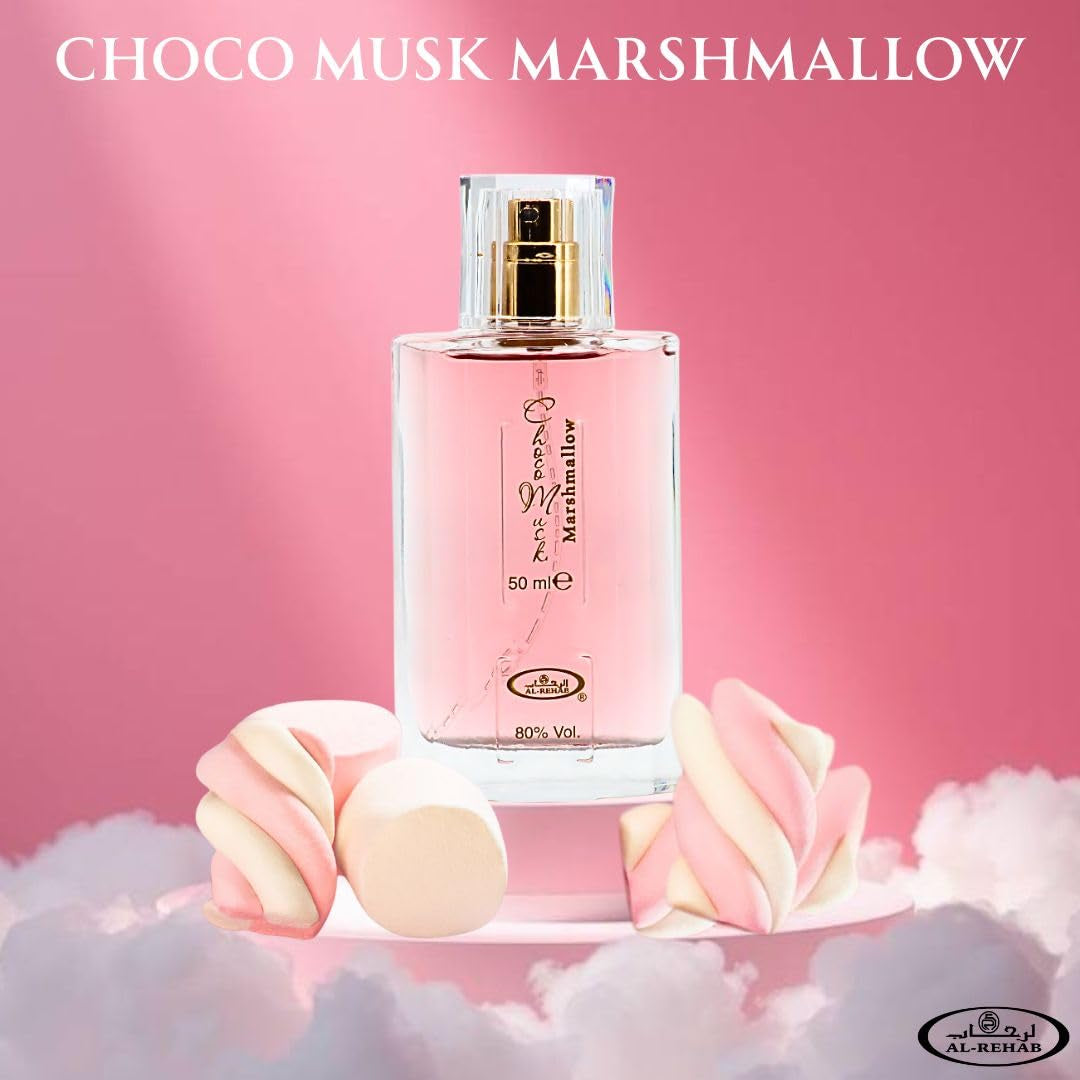 Choco Musk Marshmallow Eau De Parfum for Women - 50Ml (1.65 Oz) | Gourmand Perfume with Strawberry, Marshmallow & Cocoa | Sweet, Fluffy & Addictive | Long-Lasting Arabian Dessert Scent