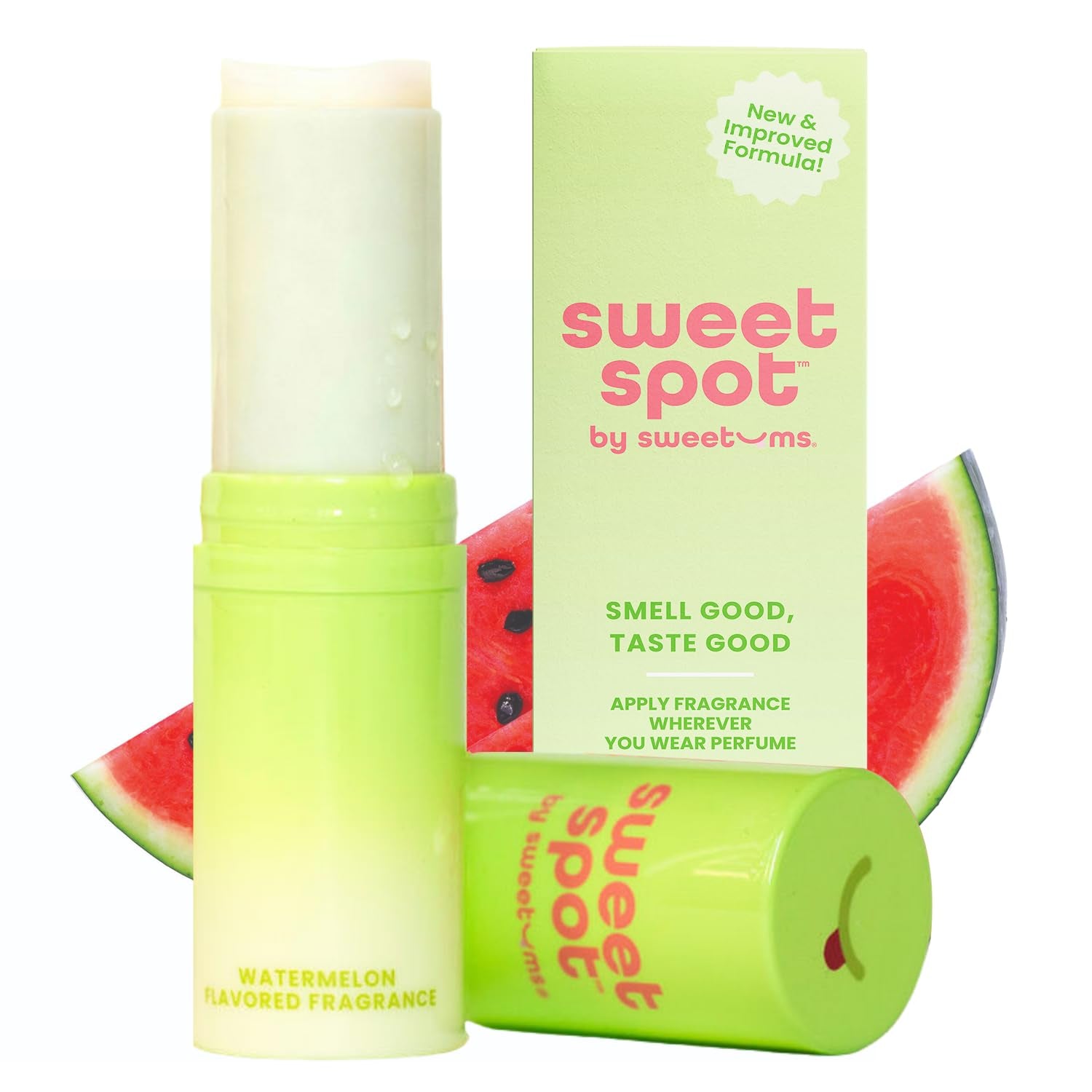 Sweetspot Flavored Solid Perfume Stick, Portable Travel Perfumes for Women, Long Lasting Fragrances, Non Sticky Formula, Natural Ingredients, Fragrance Stick (Strawberries & Cream)