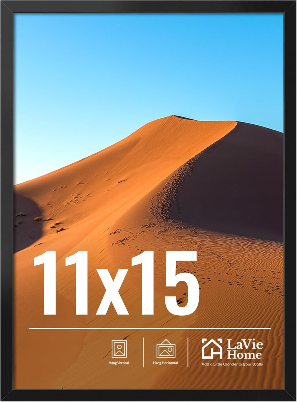 11x14 Black Picture Frame – Wall Display Classic Collection