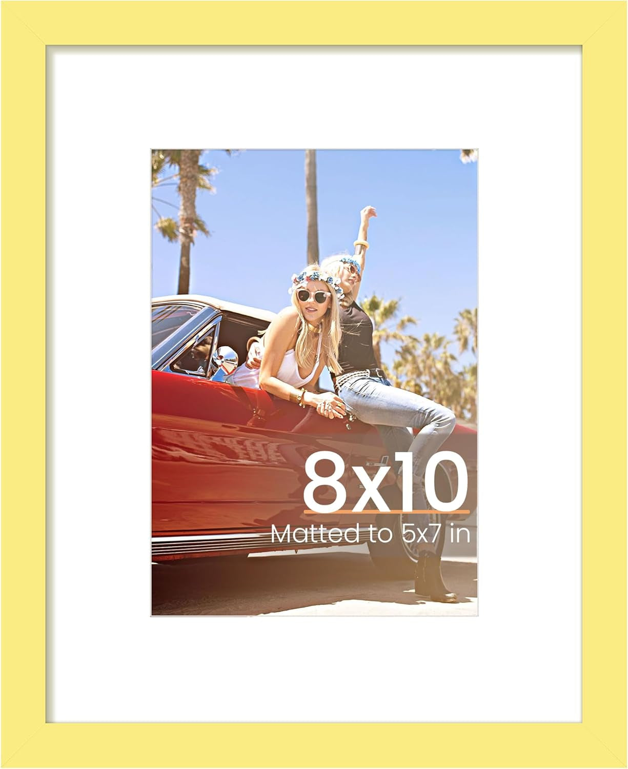 8.5x11 Black Picture Frame – Wall Hanging Display with Mat