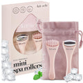 Mini Facial Roller & Ice Face Roller Skin Care Tool Set – Stainless Steel Face Rollers to Reduce Puffiness, Redness & Headaches, Great Irritation Relief & Spa-Like Experience Anywhere - Blush