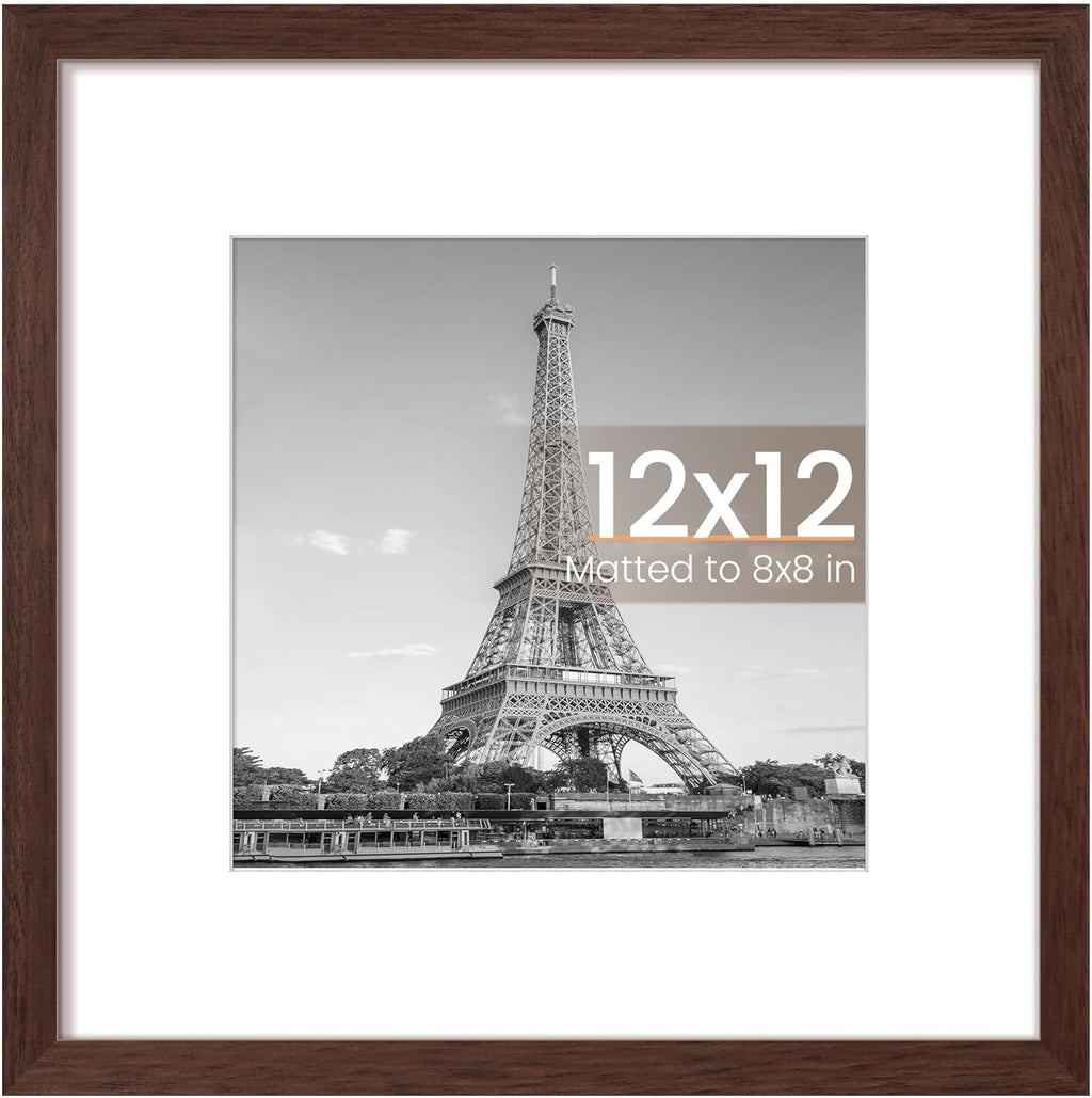 8.5x11 Black Picture Frame – Wall Hanging Display with Mat
