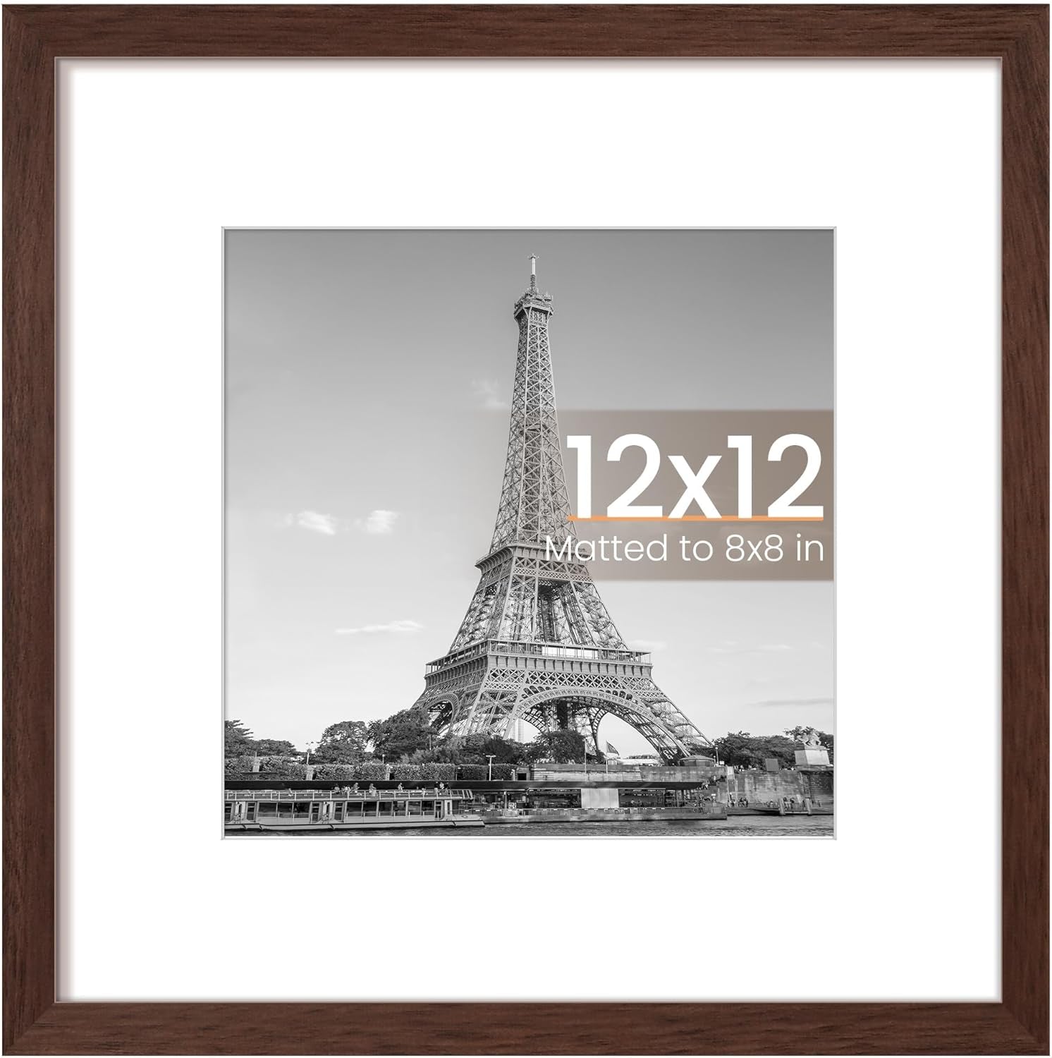 8.5x11 Black Picture Frame – Wall Hanging Display with Mat