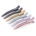 6Pcs Professional Hair Clips for Styling Sectioning, Anti-Slip No-Trace Duck Billed Hair Clips with Silicone Band, Salon and Home Hair Cutting Clips for Hairdresser, Women, Men - 4.3” Long