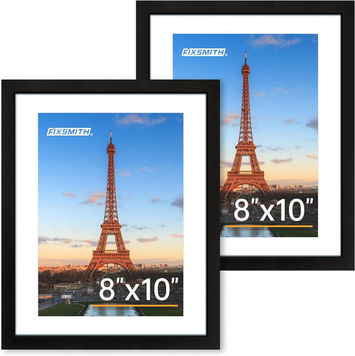 8x10 Picture Frames Set of 2 – Black Wall or Tabletop Display
