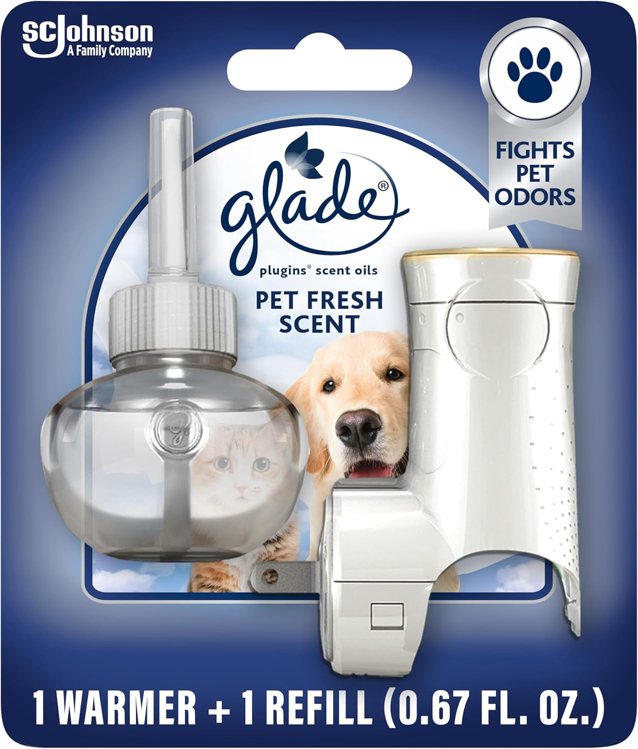Plugins Refills Air Freshener, Pet Fresh Scent, Scented and Essential Oils for Home and Bathroom, 0.67 Fl Oz, 5 Count