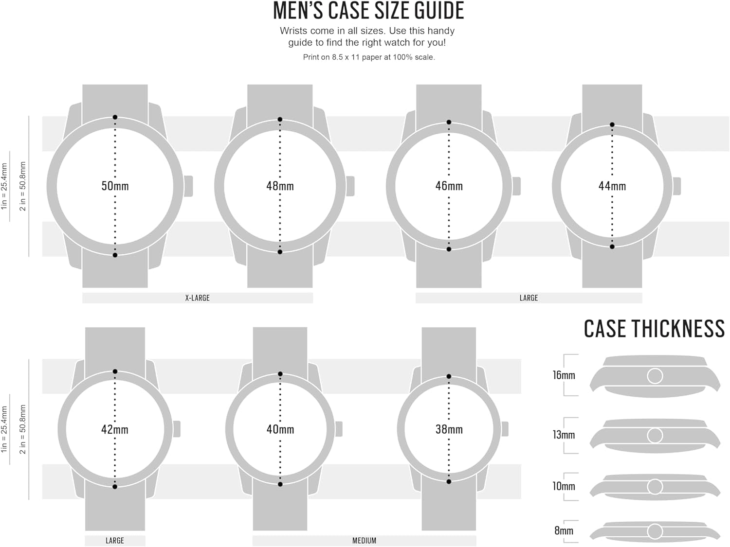 Minimalist Men'S Watch with Leather or Stainless Steel Band, Chronograph or Analog Watch Display with Slim Case Design