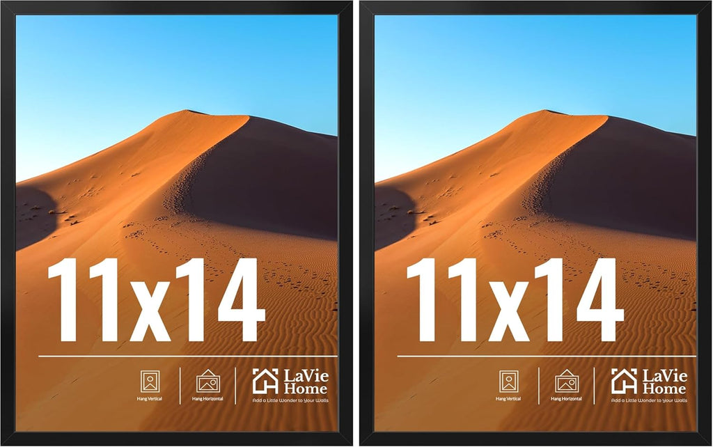 11x14 Black Picture Frame – Wall Display Classic Collection